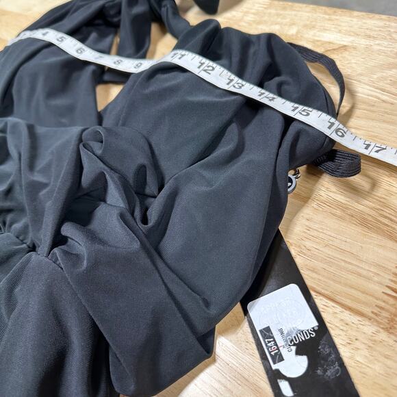 Magicsuit NWT Bianca One Piece Romper Halter Swimsuit Black Size 12 Wireless Bra - Picture 9 of 10